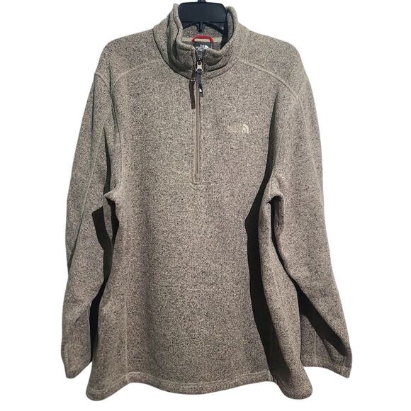 The North Face Tan 1/4-Zip Fleece Pullover Size XL - Picture 1 of 5